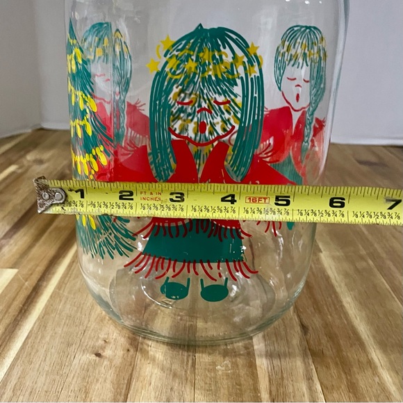 Christmas Carolers Around A Christmas Tree Jar with Red Lid Native American - Picture 9 of 12